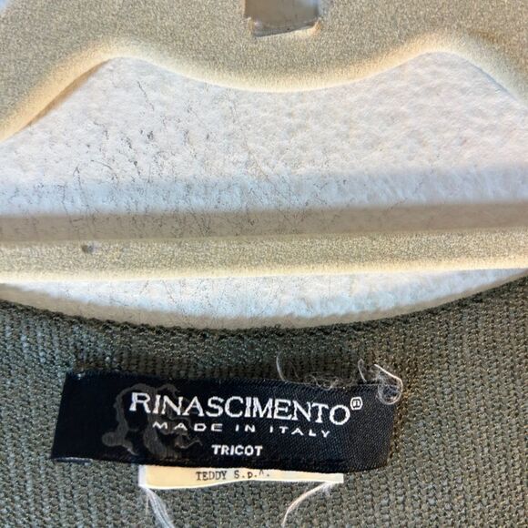 RINASCIMENTO SWEATER Cardigan Small taupe Long Line Capsule Minimalist - Picture 2 of 9